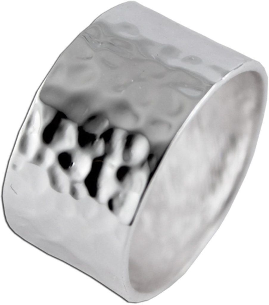 Damenring Sterling Silber 925 Hammerschlag Optik