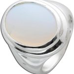 Mondstein Ring Sterling Silber 925 weiß rose hellblauer Edelstein