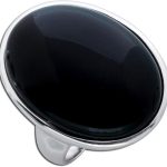 Onyx Ring Sterling Silber 925 tiefschwarzer Edelstein