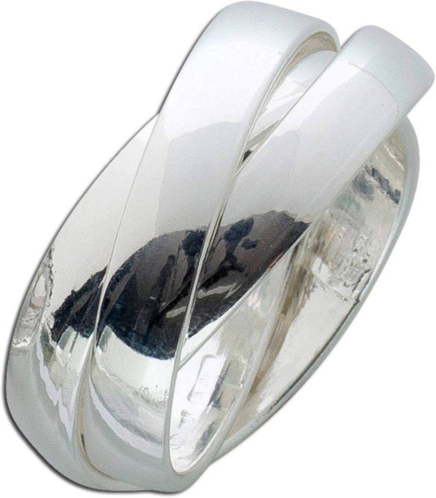 Dreifach Ring Sterling Siliber 925 bewegliche Schienen