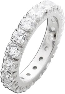 Memoire Alliance Ring Silber 925 weiße Zirkonia Steine