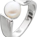 Perlenring Silber 925 Süsswasserzuchtperle 7.6mm