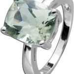 Amethyst Ring Silber 925 hellgrüner Solitär Edelstein