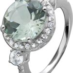 Topas Ring Silber 925 hellgrüner Amethyst Edelstein