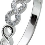 Infinity Ring Silber 925 weiße Zirkonia Steine