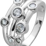 Damenring Silber 925 weiße Zirkonia Steine
