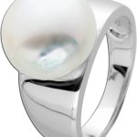 Perlenring Silber 925 weiße Süßwasserperle 11mm
