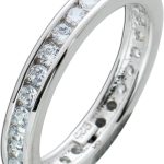 Memoire Damenring Silber 925 weiße Zirkonia