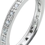 Memoire Alliance Ring Silber 925 weiße Zirkonia Steine