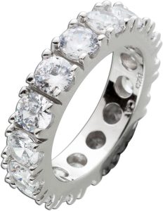 Memoire Alliance Ring Silber 925 weiße Zirkonia Steine