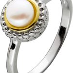 Perlen Damenring Silber 925 Süßwasser Zuchtperle 5.7mm