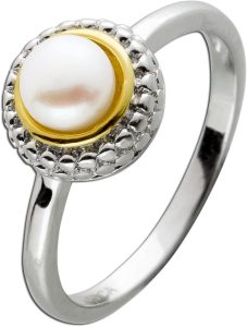 Perlen Damenring Silber 925 Süßwasser Zuchtperle 5.7mm