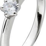 Solitärring Silber 925 Zirkonia 0.25ct Verlobungsring Trauring