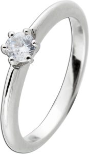 Solitärring Silber 925 Zirkonia 0.25ct Verlobungsring Trauring