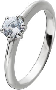 Solitärring Silber 925 Zirkonia 0.50ct. Verlobungsring Trauring