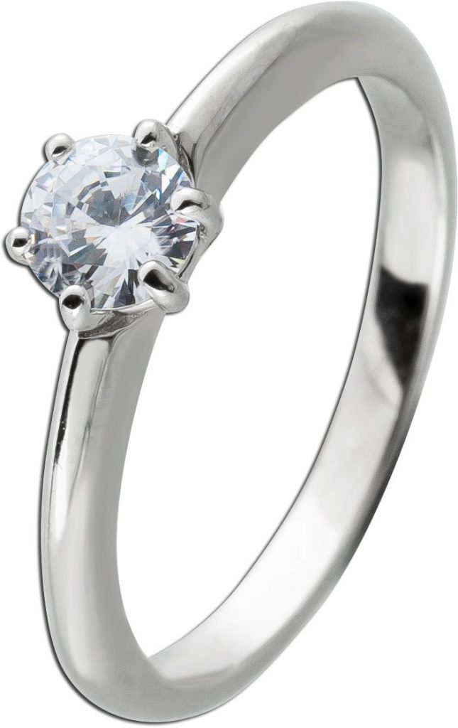 Solitärring Silber 925 Zirkonia 0.50ct. Verlobungsring Trauring