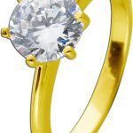 Solitärring Silber 925 vergoldet Zirkonia 2.0ct. Verlobungsring