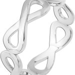 Infinity Ring 925 Silber rhodiniert poliert