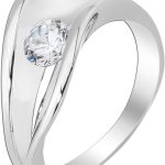 Spannring Silber 925 poliert rhodiniert Zirkonia