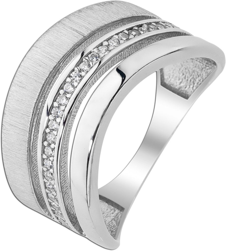 Damenring Silber 925 weiße Zirkonia Steine