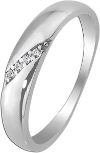 Damenring Silber 925 weißen Zirkonia poliert