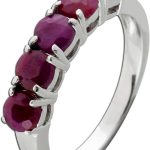 Rubin Memoire Ring Silber 925 rote Edelsteine