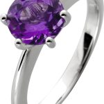 Solitärring Silber 925 lila Amethyst Edelstein 2.0ct.