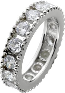 Memoire Damenring Silber 925 weisse Zirkonia