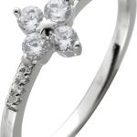Damenring Silber 925 Blütendesign weiße Zirkonia