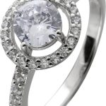 Damenring Silber 925 weiße Zirkonia Steine Brillantlook