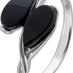 Onyx Ring Silber 925 schwarze Edelsteine