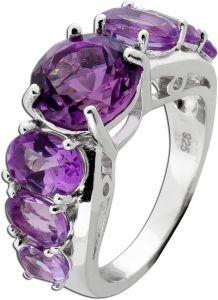 Amethyst Ring Silber 925 lila Edelsteine
