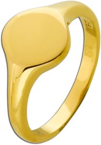 Siegelring Kleinfinger Silber 925 1 Micron Gold vergoldet