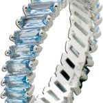Memoire Alliance Ring Silber 925 hellblaue Zirkonia Steine