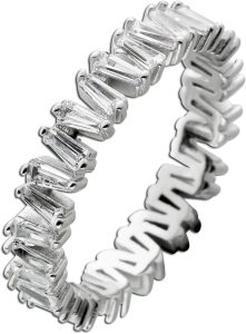 Memoire Alliance Ring Silber 925 weiße Zirkonia Steine