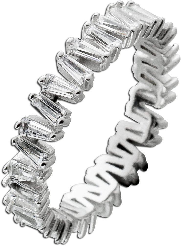 Memoire Alliance Ring Silber 925 weiße Zirkonia Steine
