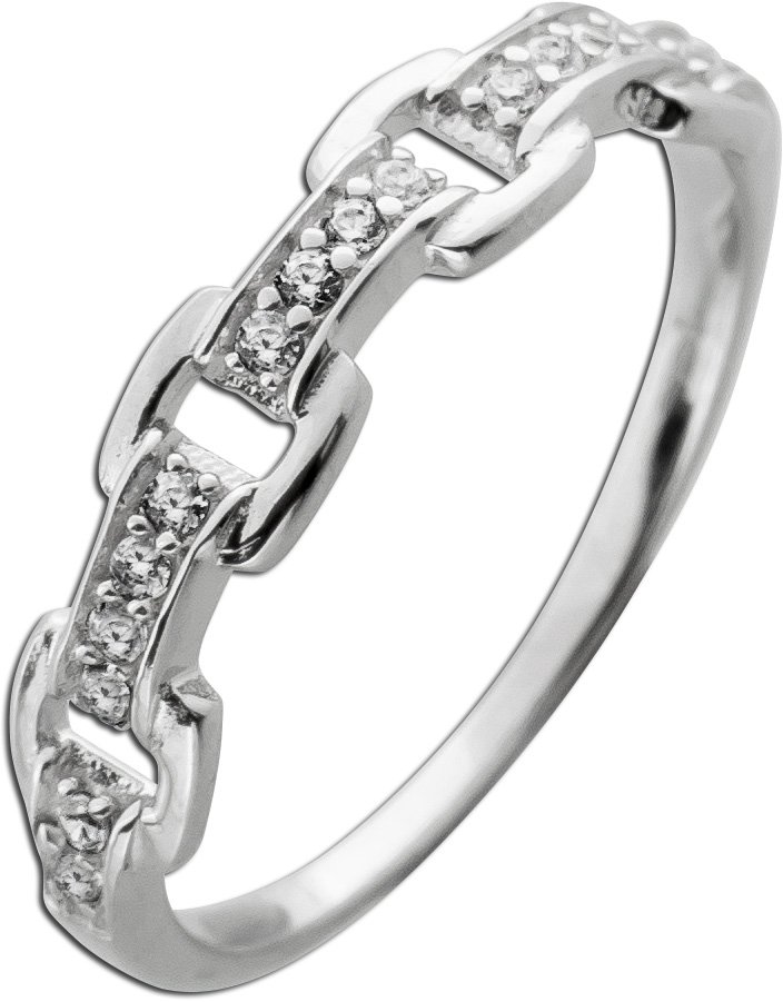 Damenring Silber 925 weiße Zirkonia Steine