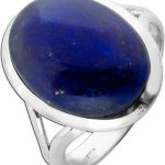 Lapislazuli Ring Silber 925 blauer Natur Edelstein