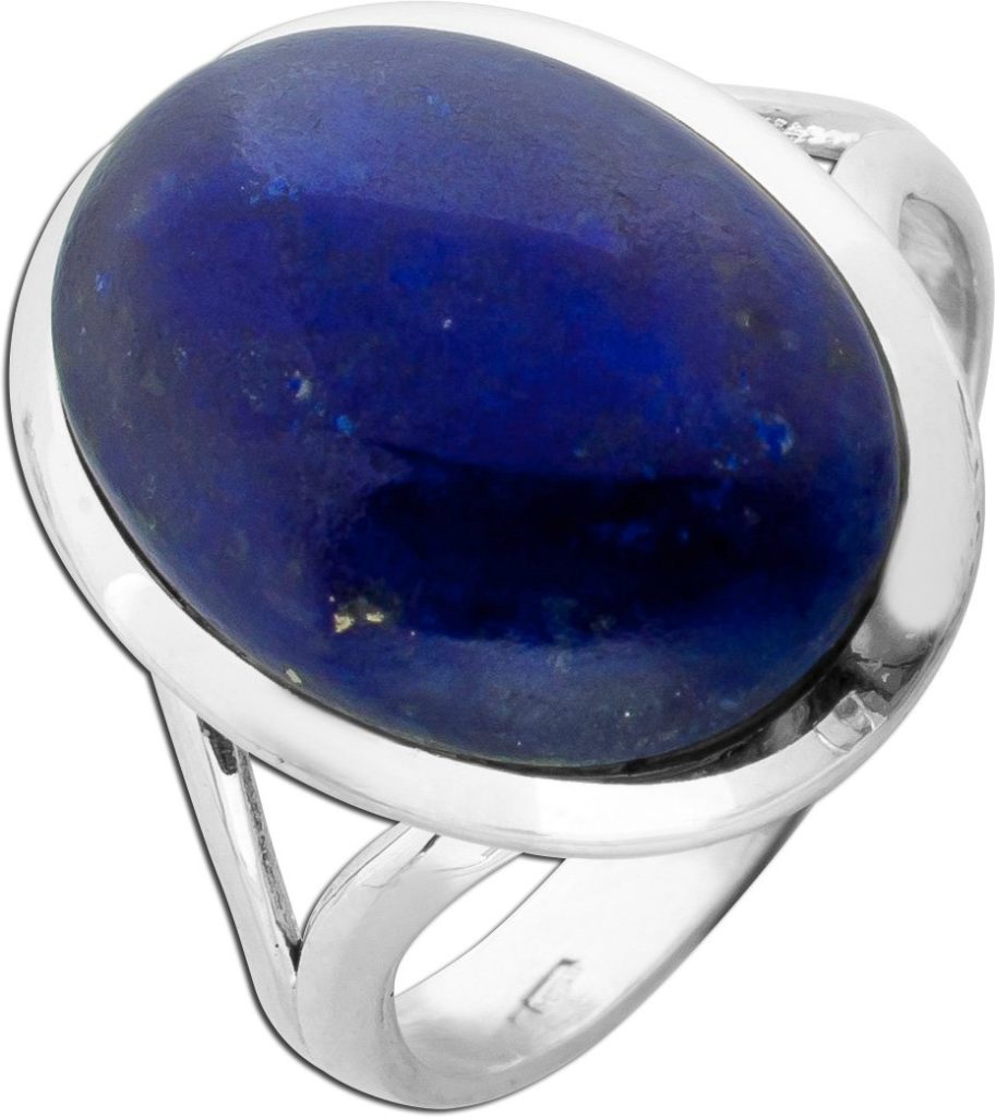 Lapislazuli Ring Silber 925 blauer Natur Edelstein