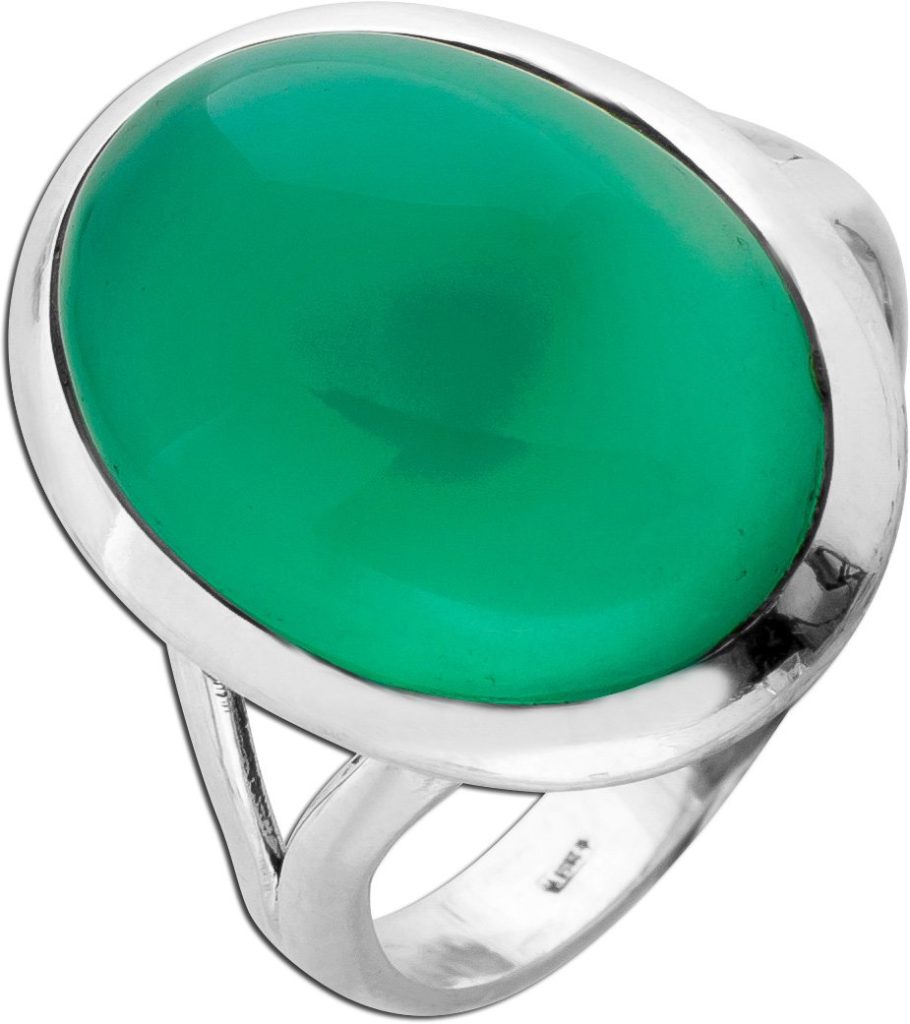 Aventurin Ring Silber 925 grüner Natur Edelstein 10ct