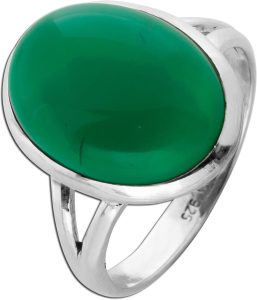 Aventurin Ring Silber 925 grüner Natur Edelstein 10ct