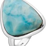 Larimar Ring Silber 925 blauer Natur Edelstein 10ct