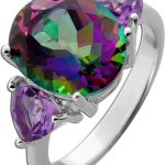 Amethyst Ring Silber 925 Mystic Topas Natur Edelsteine