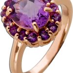 Amethyst Ring Silber 925 Rosegold vergoldet lila Edelsteine 3.1ct
