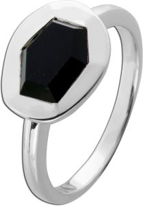 Onyx Ring Silber 925 nat schwarzer Onyx Edelstein 2.75ct