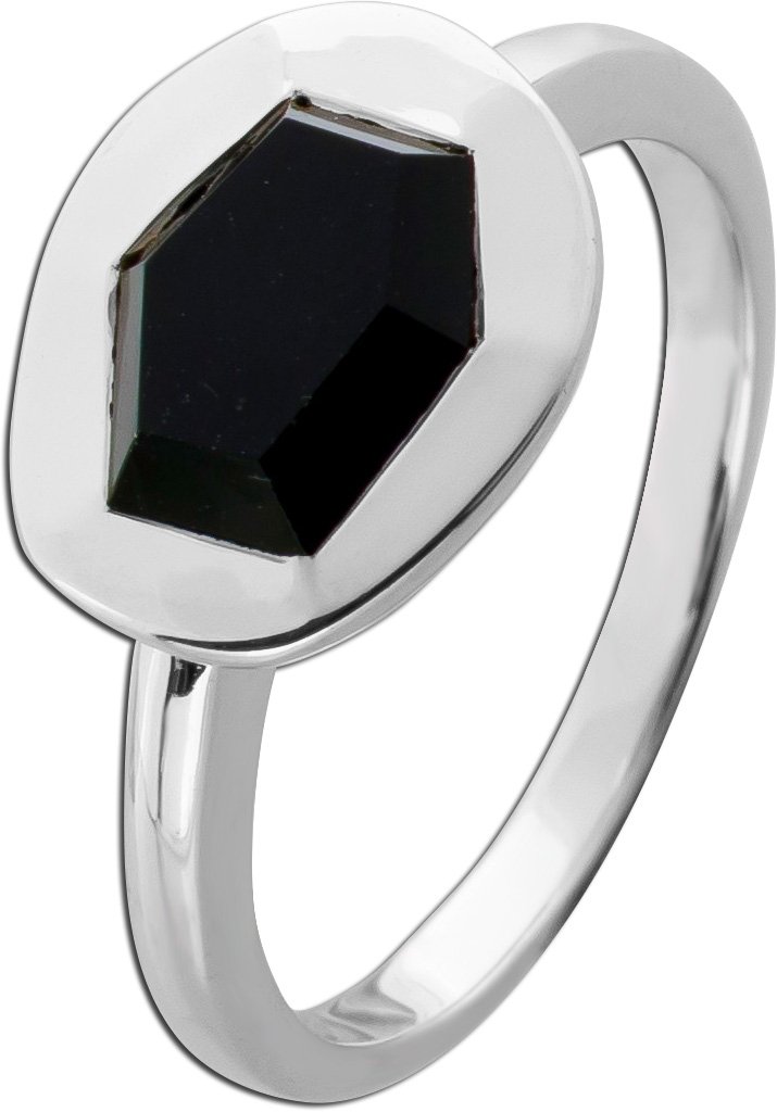 Onyx Ring Silber 925 nat schwarzer Onyx Edelstein 2.75ct