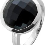 Onyx Ring Silber 925 nat schwarzer Onyx Edelstein 14ct