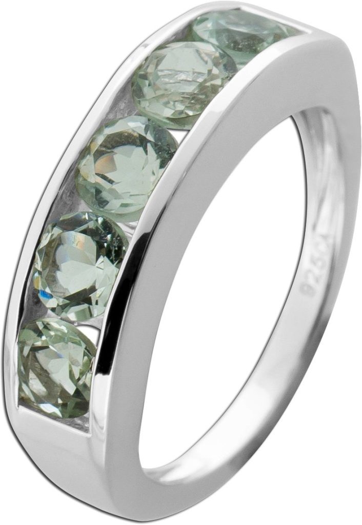 Amethyst Ring Silber 925 nat grüne Amethyst Edelsteine 2.65ct