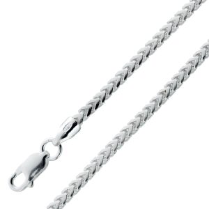 Franco Kette 2,2mm Silber 925 rhodiniert