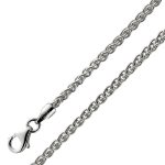 Zopfkette 2.5mm Spiga Kette Silber 925 rhodiniert